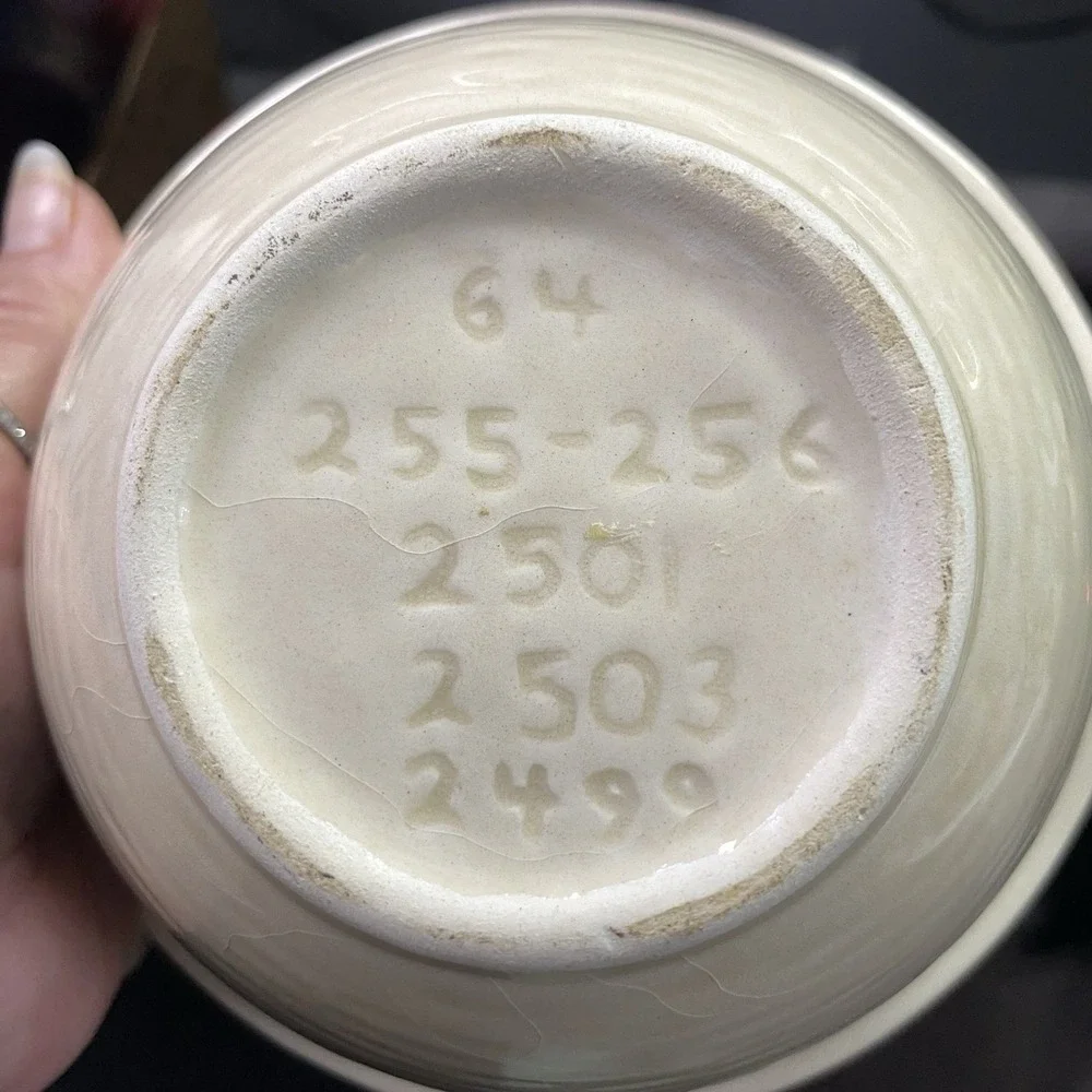 Vintage California Pottery 4 Piece Chip Dip Lazy Susan Gold Rose‎ 13
